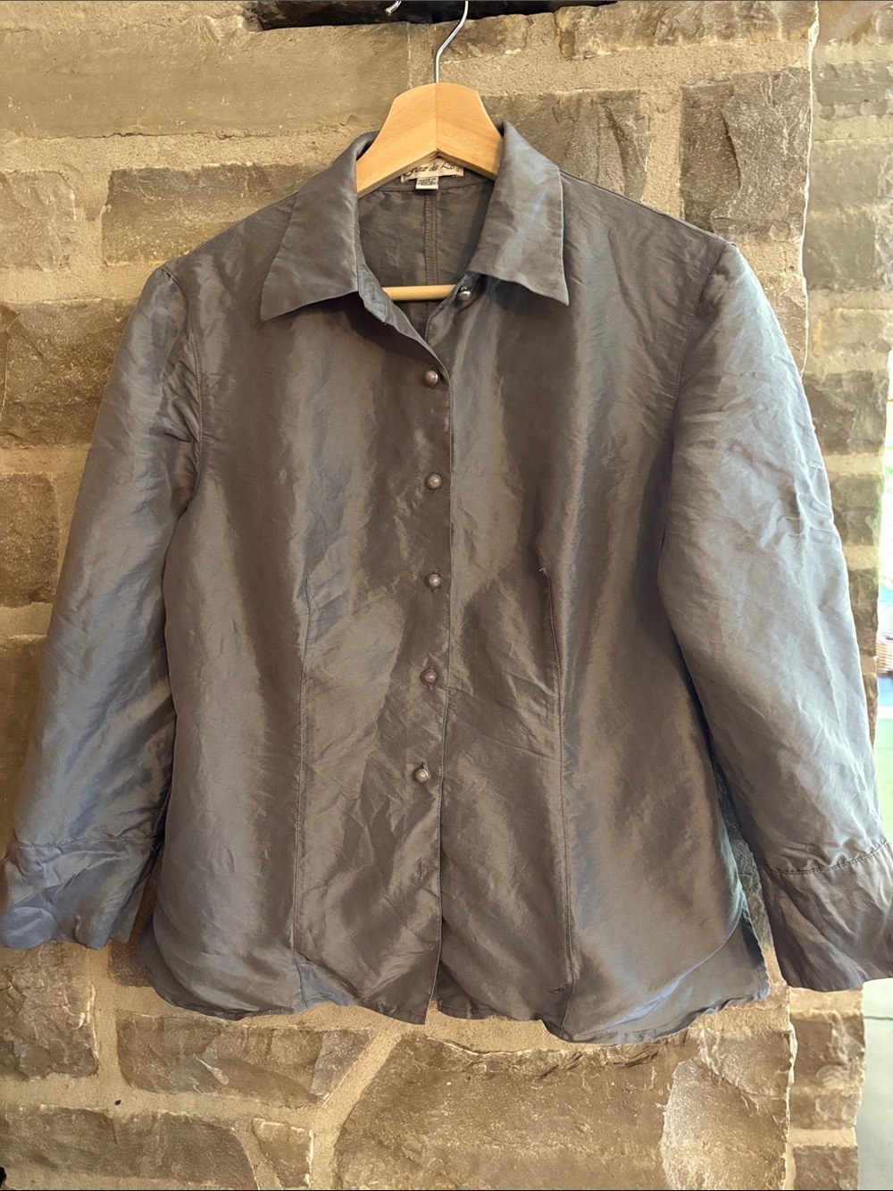 Fleur de Lis silk blouse